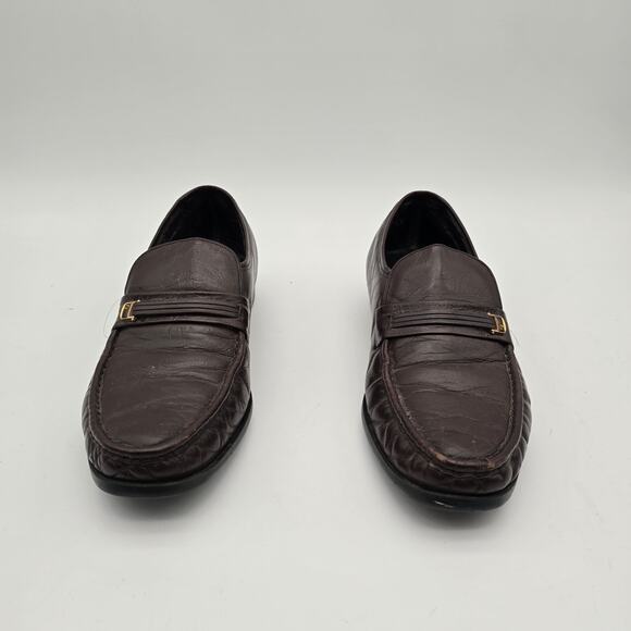 Florsheim Shoes Mens 10 Loafer Leather Flat Slip On Dark Brown Comfortech main image 9